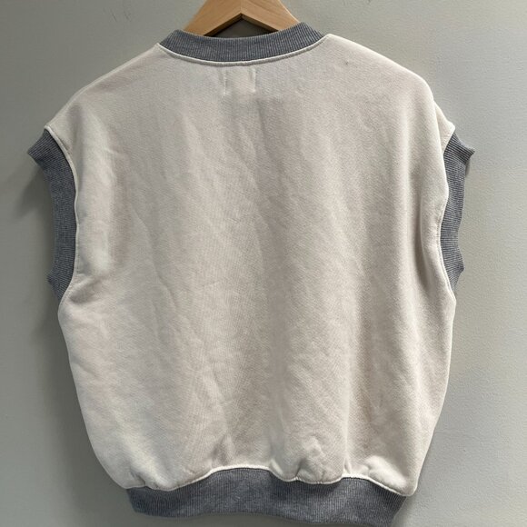 Sundry Anthropologie Short-Sleeve Lounge Top Terry Stripe NEW Medium‎ - Picture 3 of 4